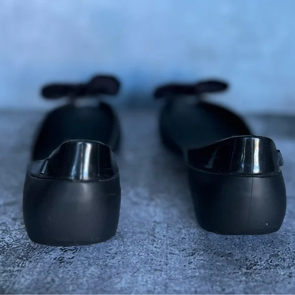 Melissa Black Flats with Bow - Picture 5 of 10